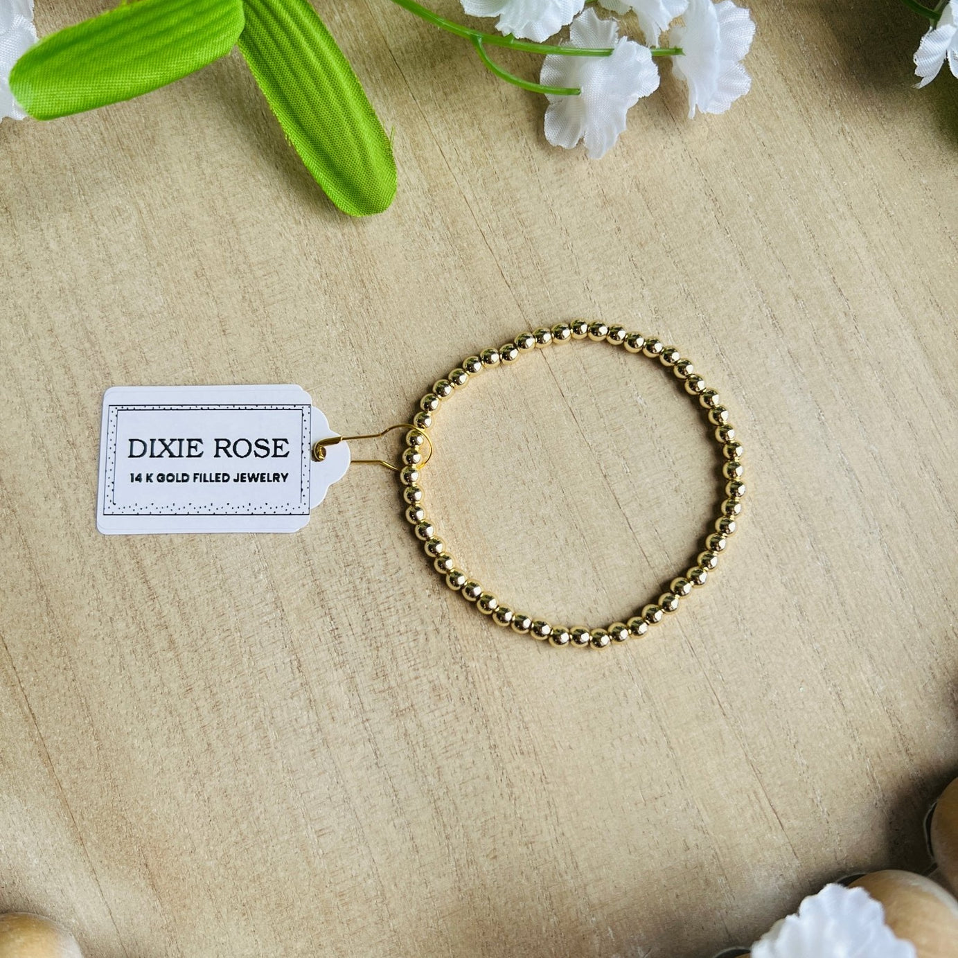 14K Gold Filled 3MM Bracelet - Dixie Rose