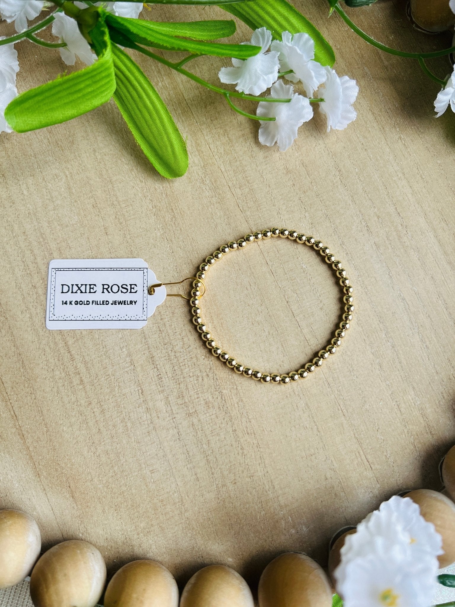 14K Gold Filled 3MM Bracelet - Dixie Rose
