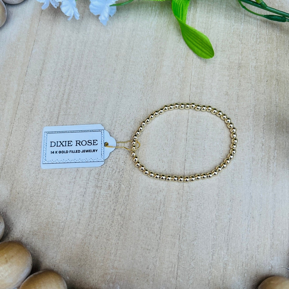 14K Gold Filled 4MM Bracelet - Dixie Rose