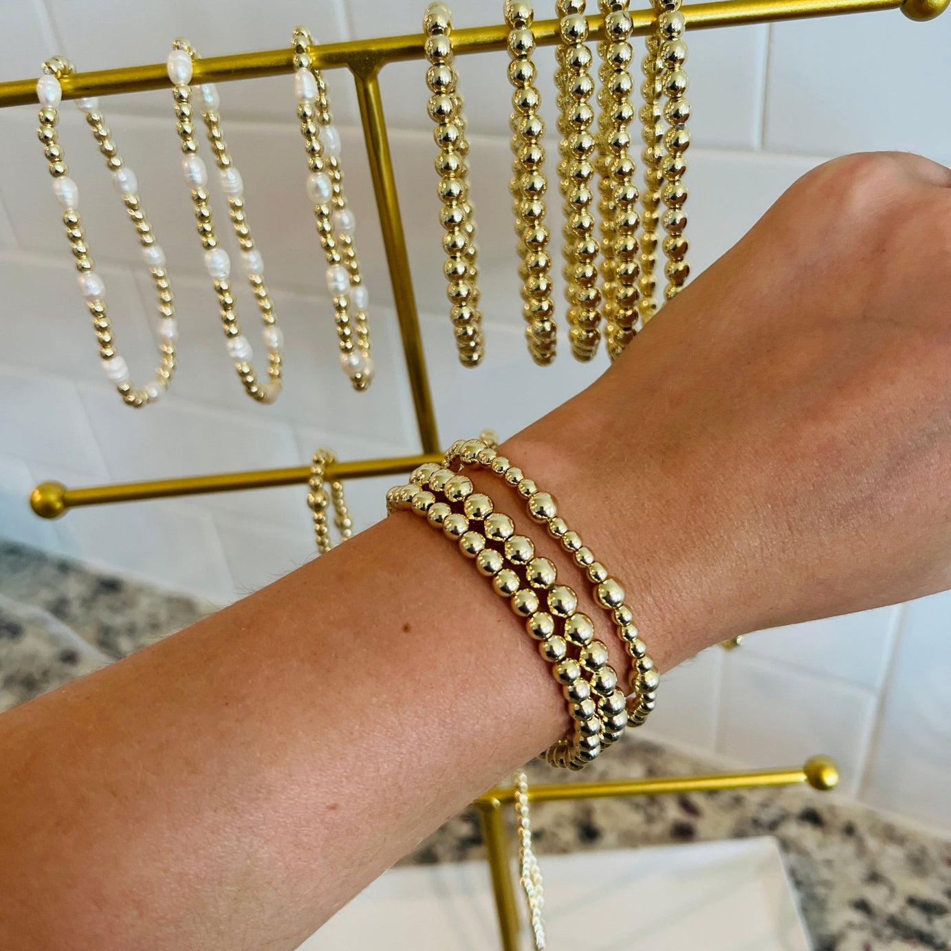 14K Gold Filled 6MM Bracelet - Dixie Rose