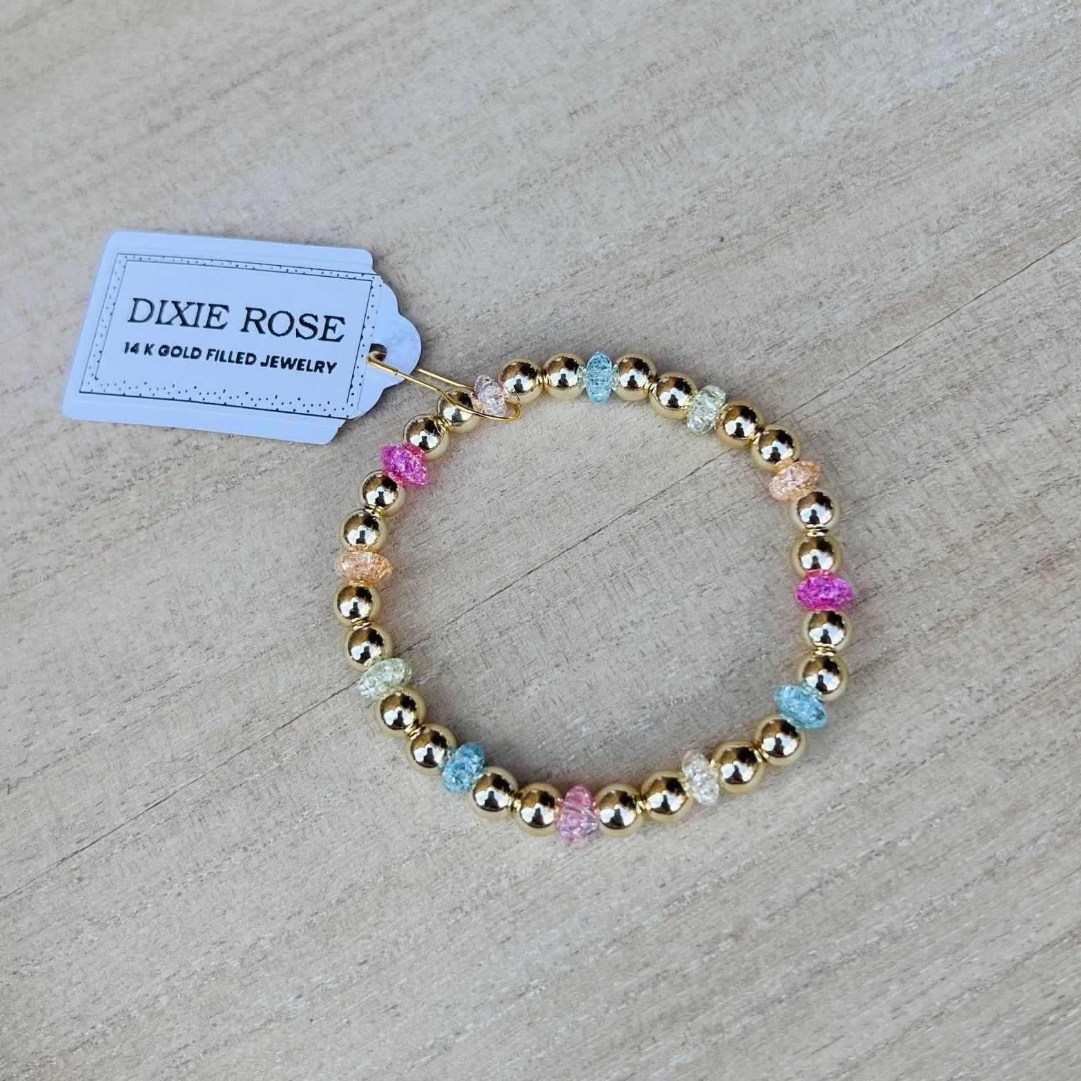 Colorful Gold Bracelet - Dixie Rose