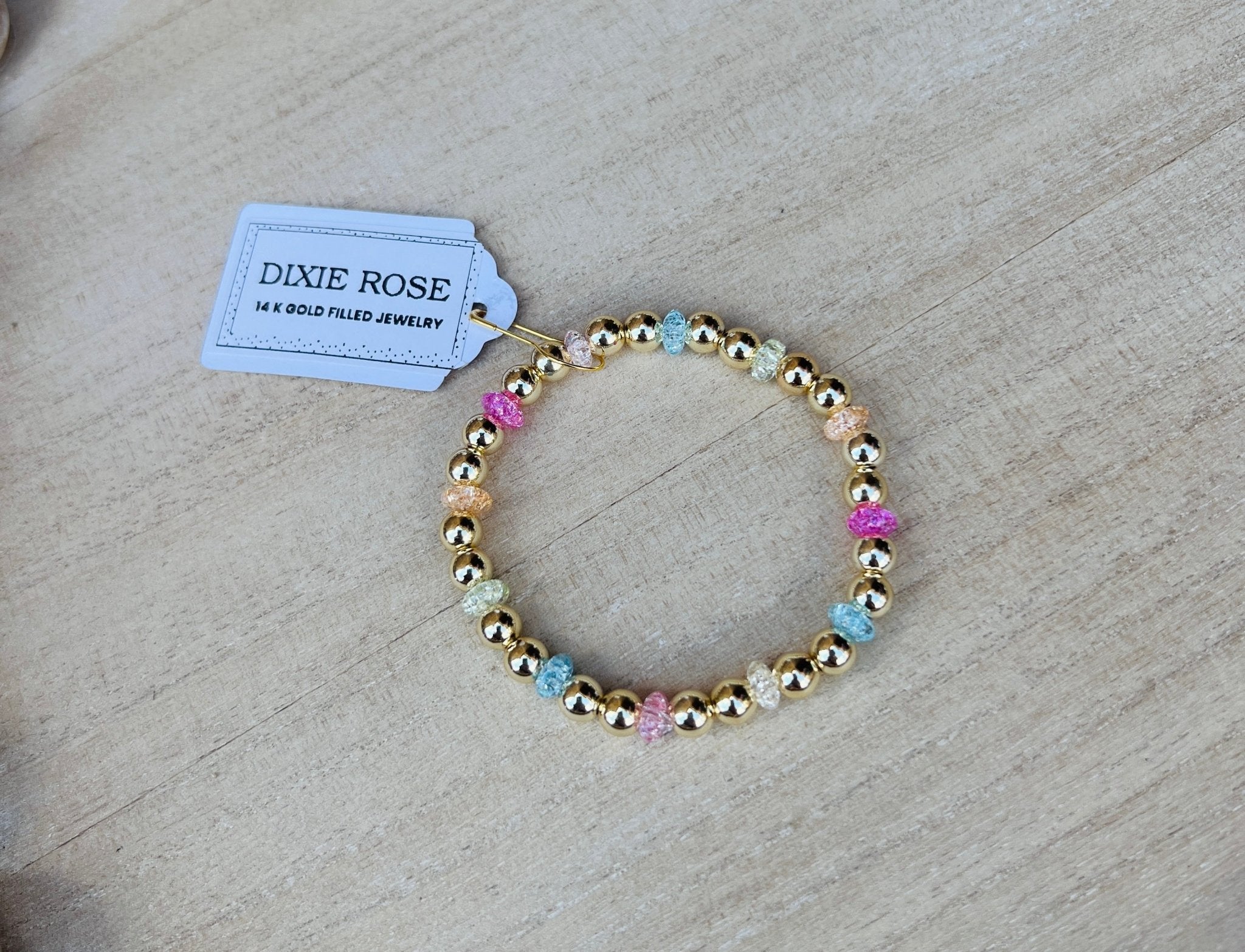 Colorful Gold Bracelet - Dixie Rose
