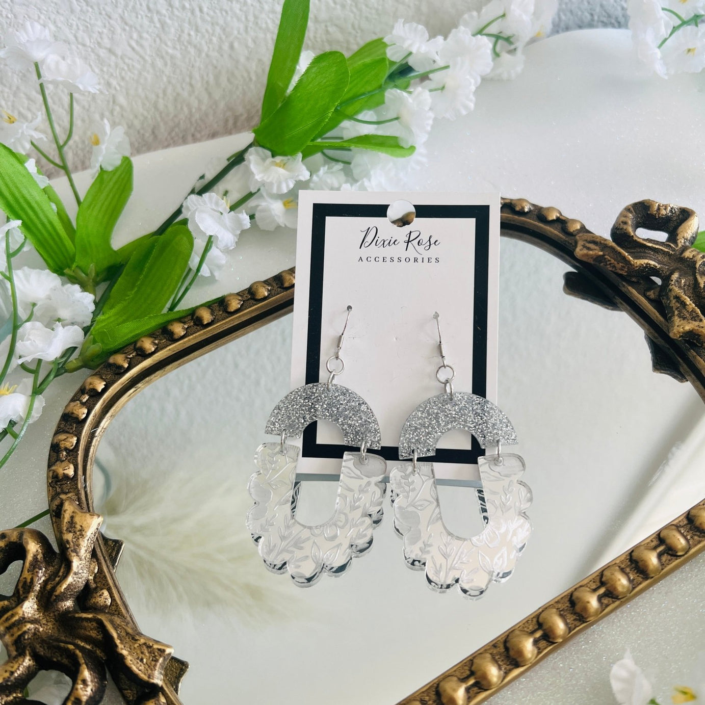 Floral Arch Earrings - Dixie Rose