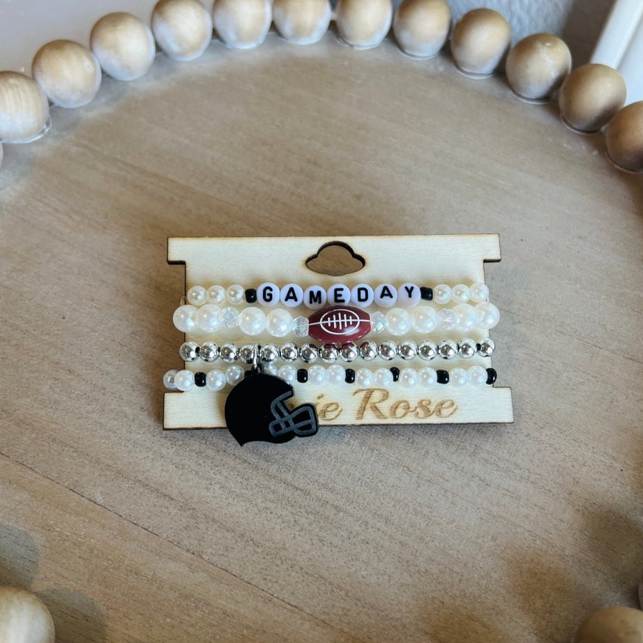 Gameday Helmet Charm Bracelet Stack - Dixie Rose