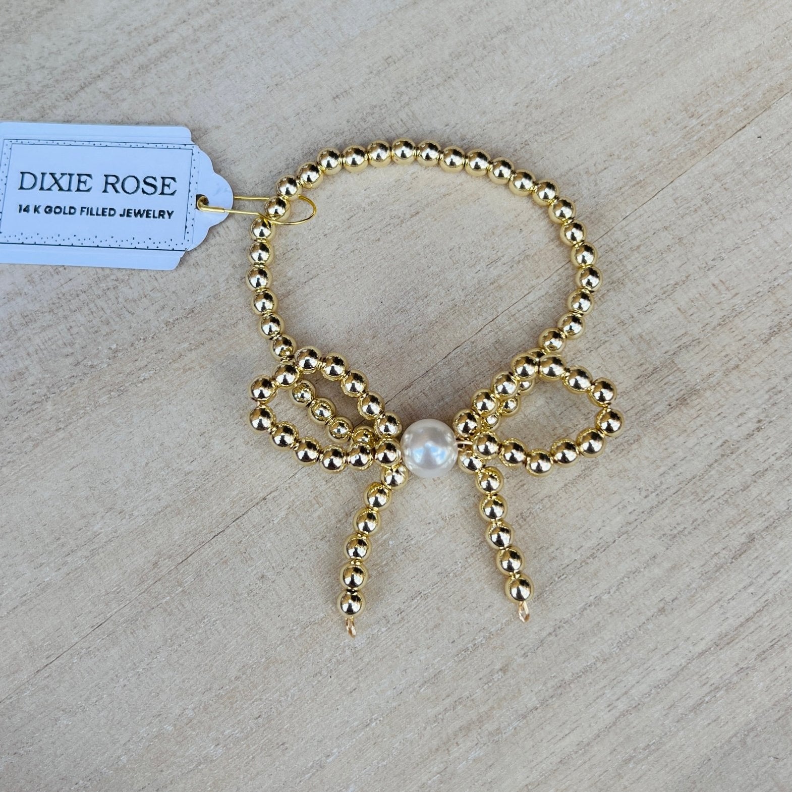 Gold Bow Bracelet - Dixie Rose