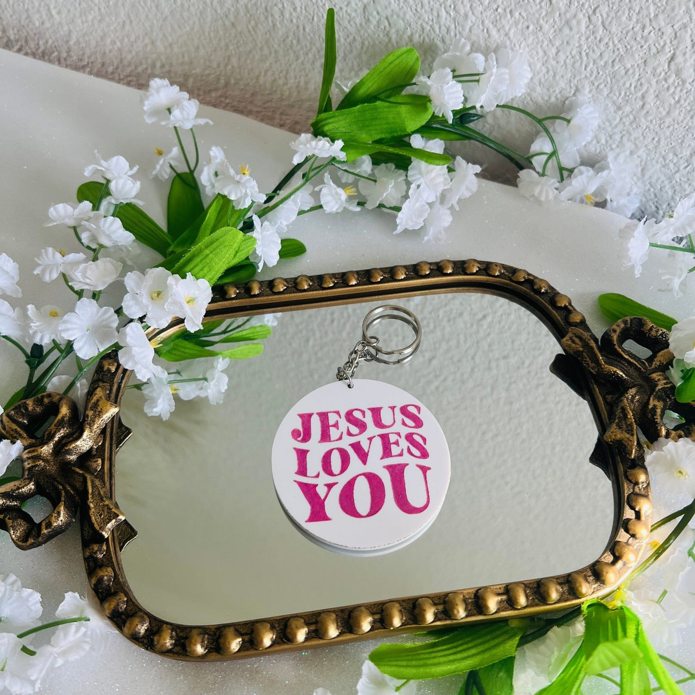 Jesus Loves You Keychain - Dixie Rose