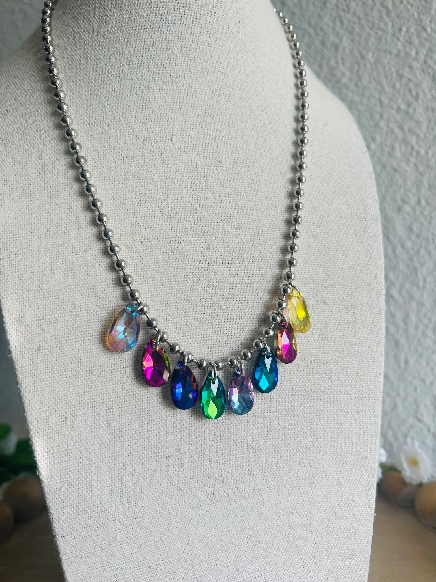 Jewel Charm Ball Chain Necklace - Dixie Rose