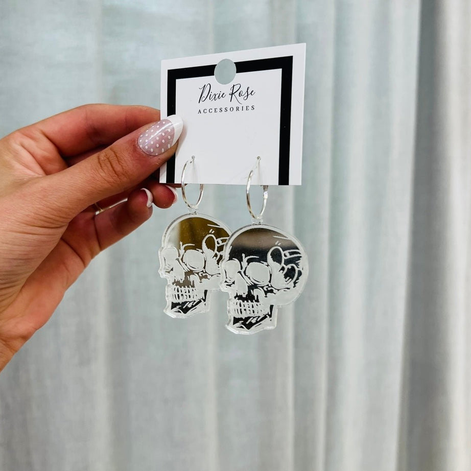 Mirrored Skull Earrings - Dixie Rose
