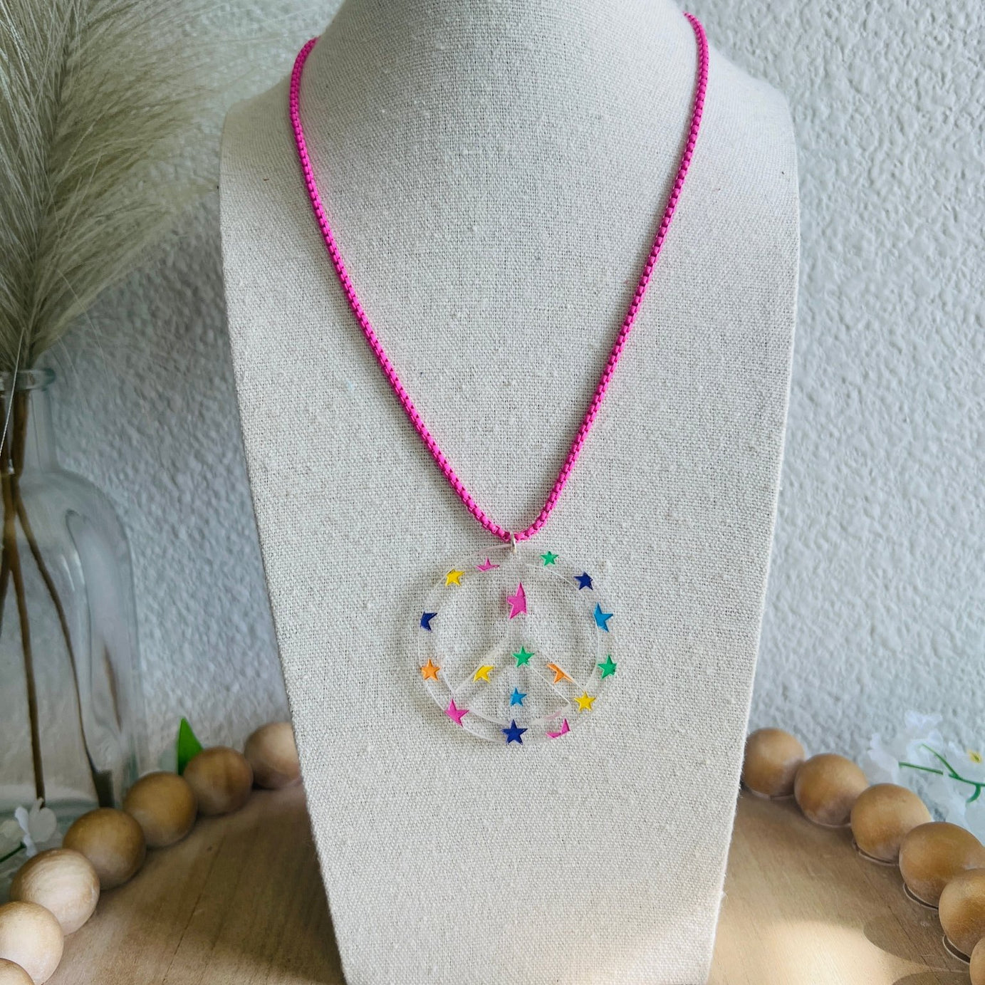 Multi Peace Box Chain Necklace - Dixie Rose