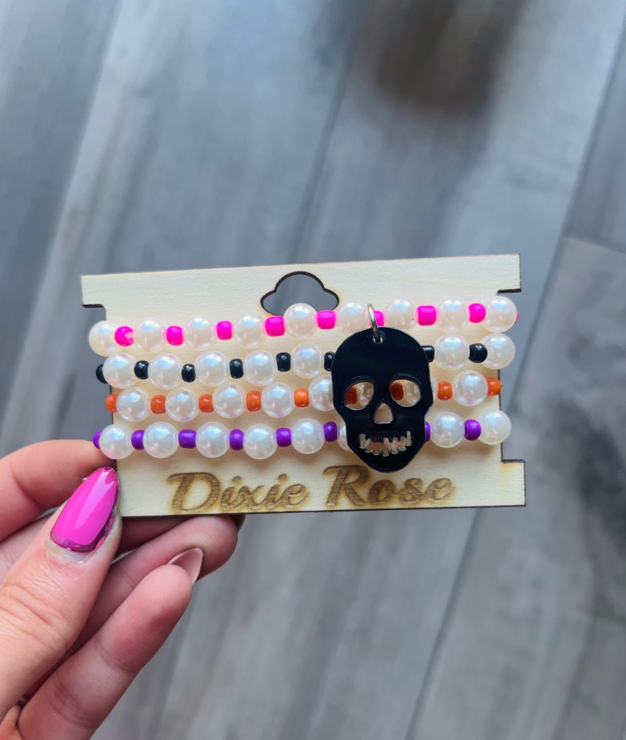 Skull Charm Bracelet Stack - Dixie Rose