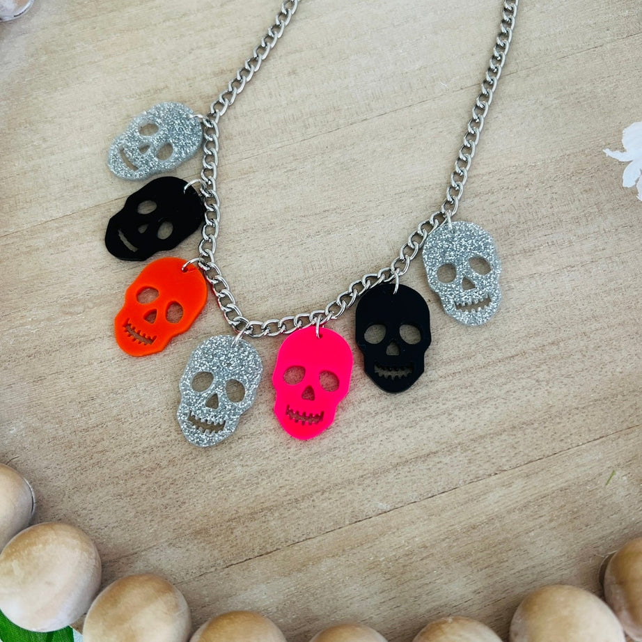 Skull Charm Necklace - Dixie Rose