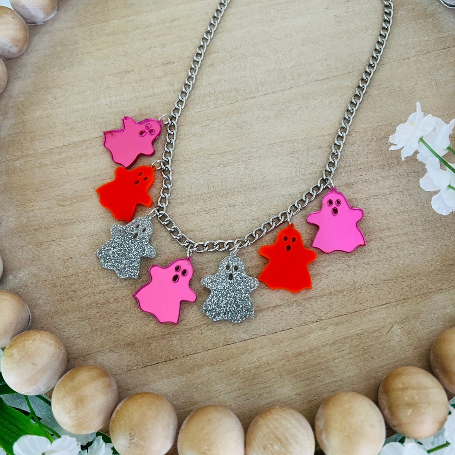 Spooky Ghost Charm Necklace - Dixie Rose