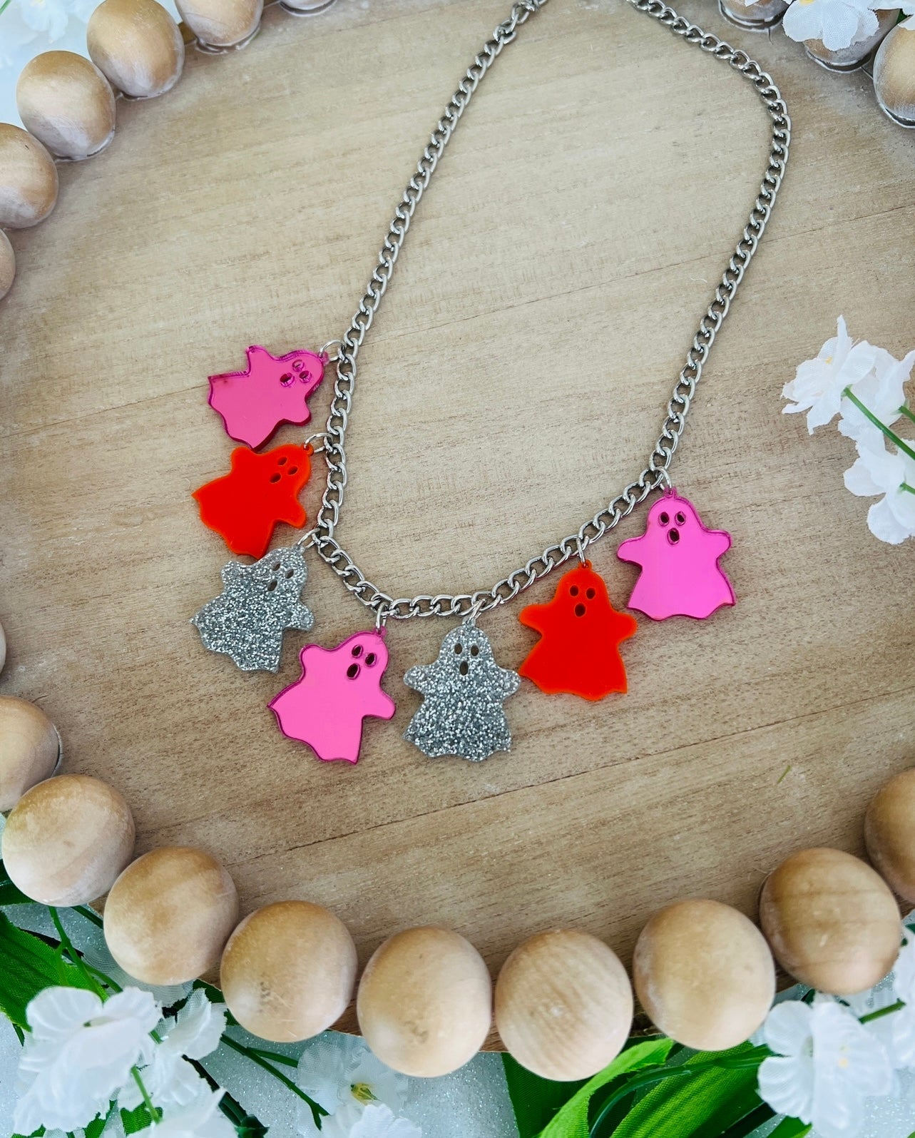 Spooky Ghost Charm Necklace - Dixie Rose