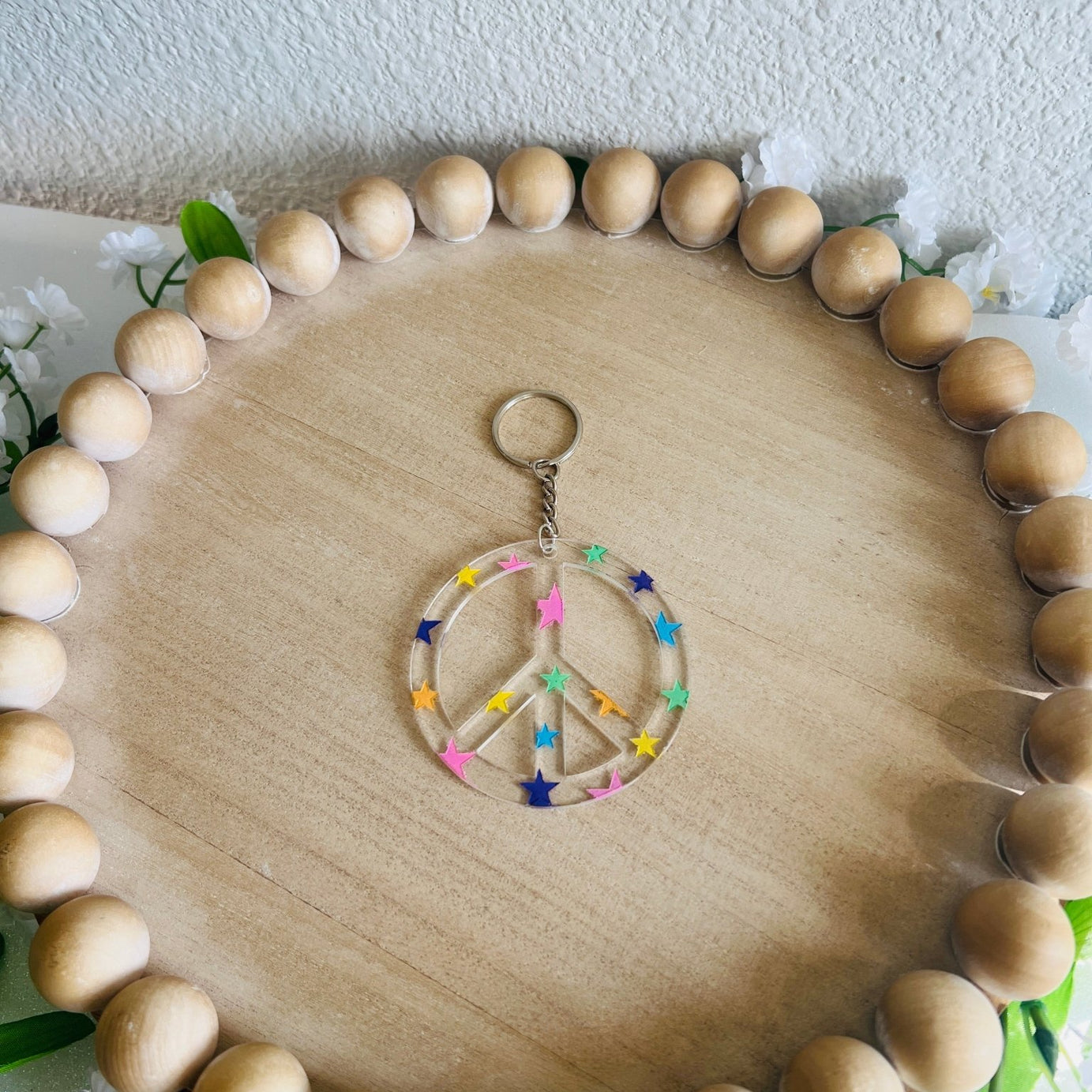 Star Peace Sign Keychain - Dixie Rose